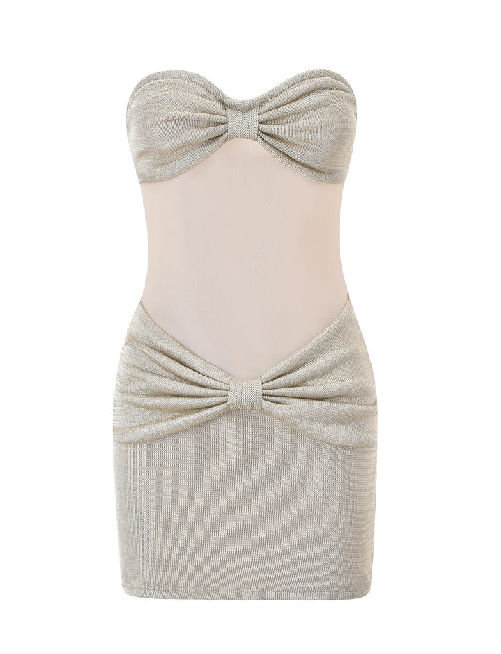 Damen Bandeau Minikleid mit raffiniertem Rüschenelement Echo Archiv