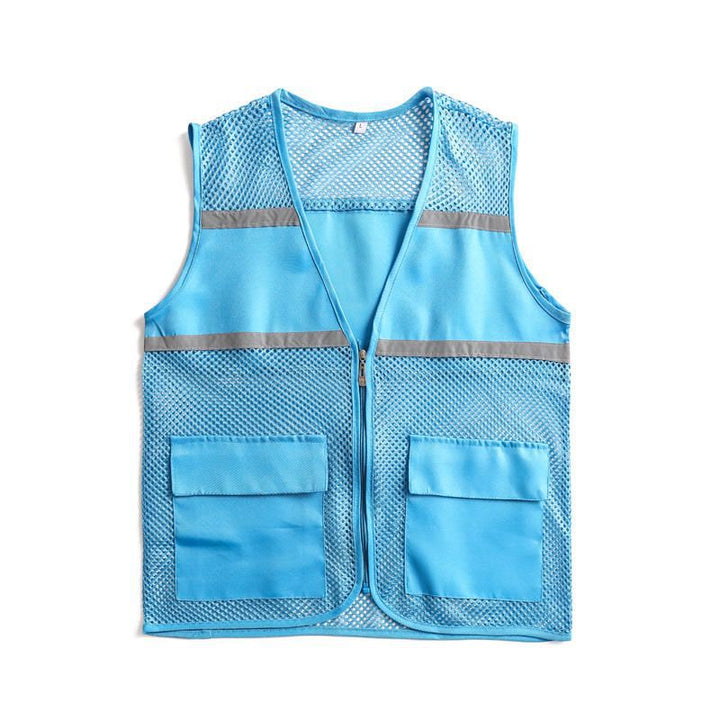 Unisex Sichtbare Utility-Weste mit atmungsaktivem Mesh, Reflektorbändern und großzügigen Fronttaschen Echoarchiv