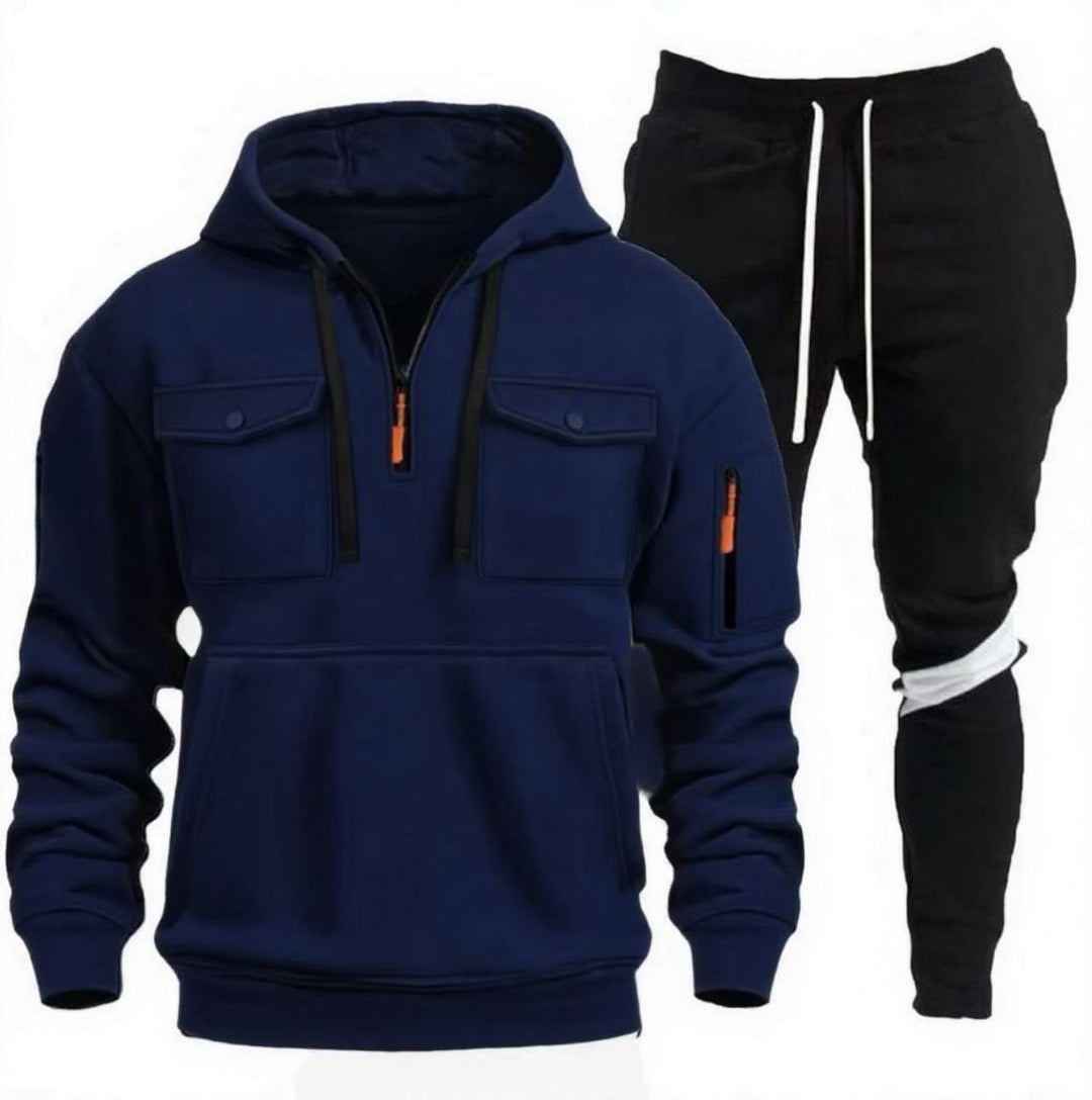 Herren praktische Kapuzenjacke mit Sporthose Echoarchiv
