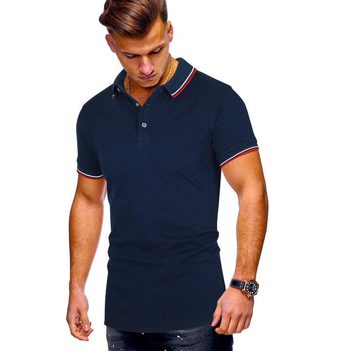 Herren Poloshirt mit Echoarchivrnen Akzenten Echoarchiv