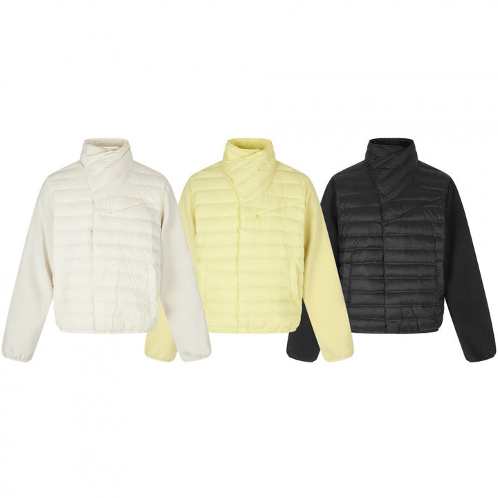 Damen Leichte Hybrid‑Steppjacke mit gesteppter Front und Fleeceärmeln Echo Archiv