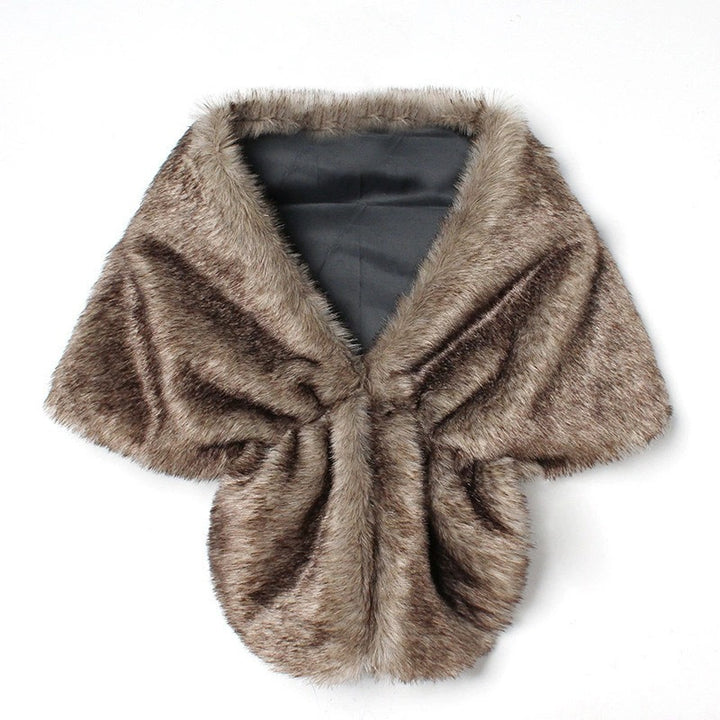 Damen elegante Kunstpelz-Schulterstola im Capelet‑Schnitt Echo Archiv