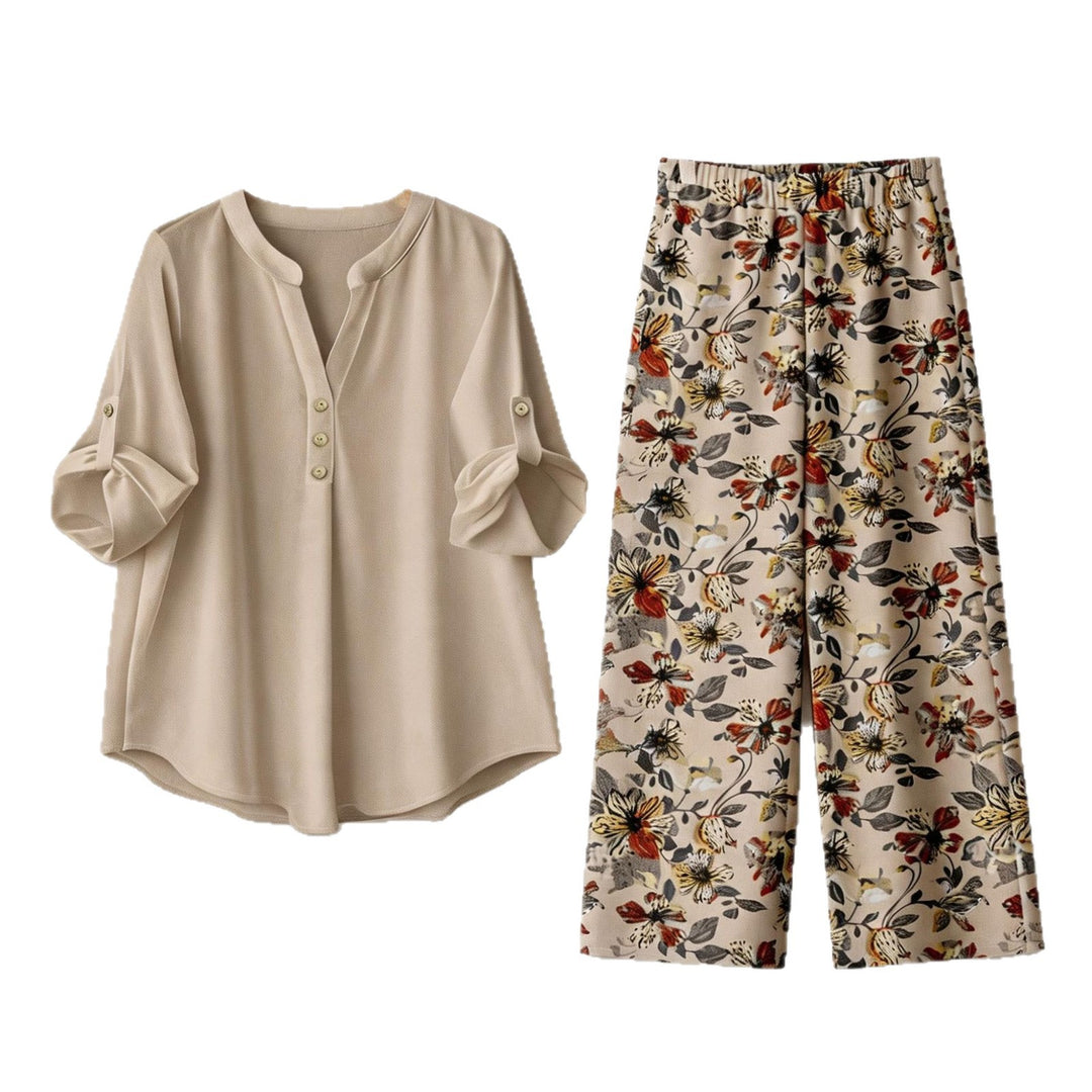 Damen Freizeitoberteil und Blumenhose Echo Archiv