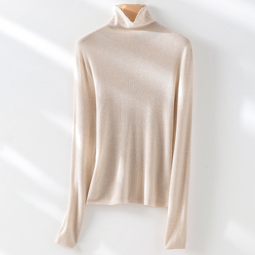 Damen Slim-Fit Feinstrick-Rollkragenpullover mit Stretch Echoarchiv