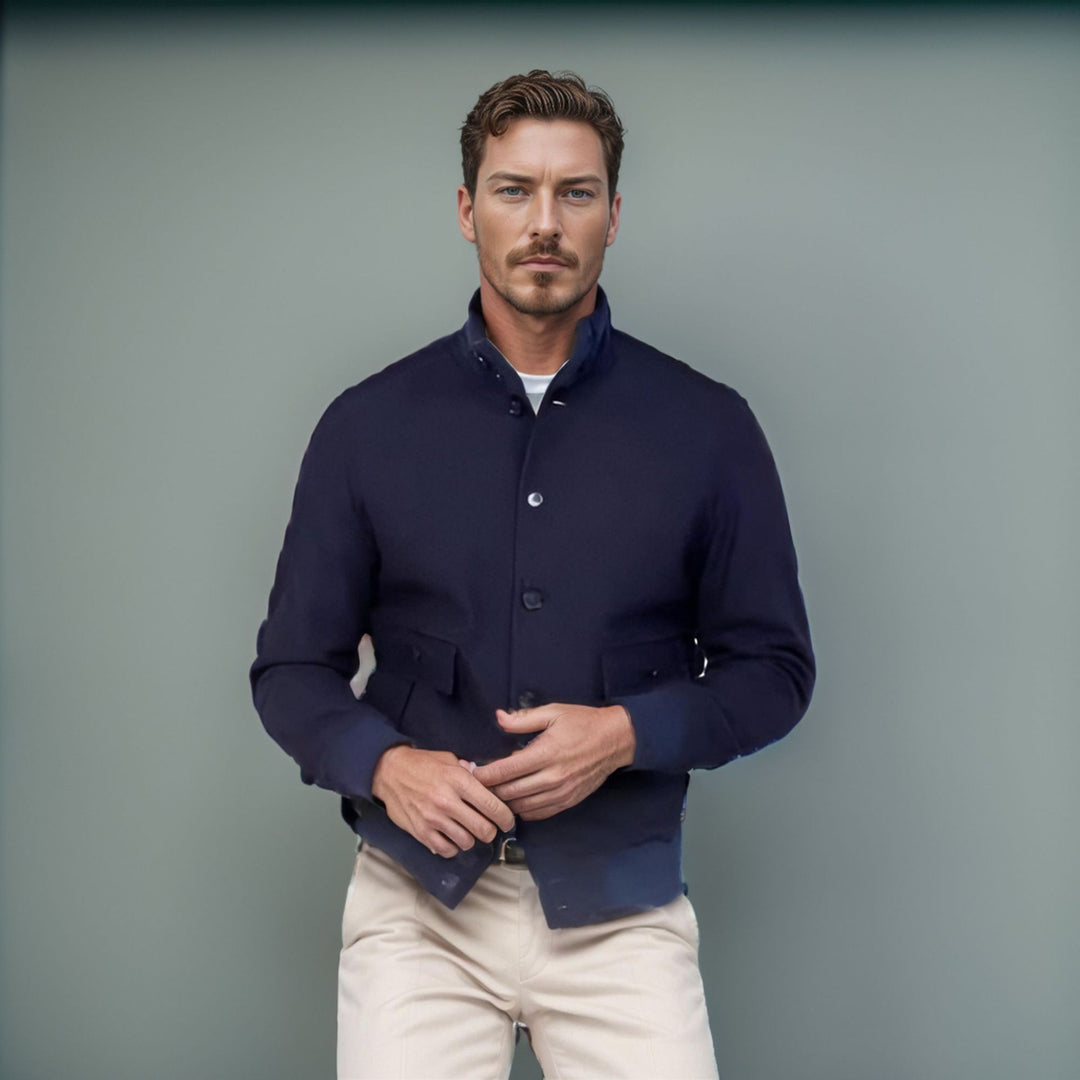 Herren lässige Jacke mit praktischen Taschen und elastischem Bund Echoarchiv
