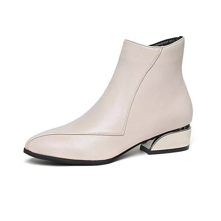 Damen knöchelhohe Stiefelette mit geometrischem Blockabsatz Echo Archiv