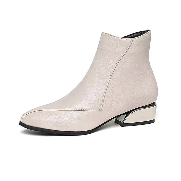 Damen knöchelhohe Stiefelette mit geometrischem Blockabsatz Echo Archiv