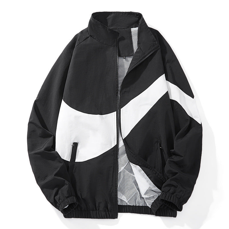 Herren Sportliche Übergangsjacke mit hohem Kragen und seitlichen Reißverschlusstaschen Echo Archiv