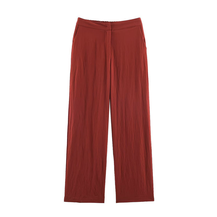 Damen Leichte High‑Waist Palazzo‑Hose mit weitem Bein und Eingrifftaschen Echo Archiv