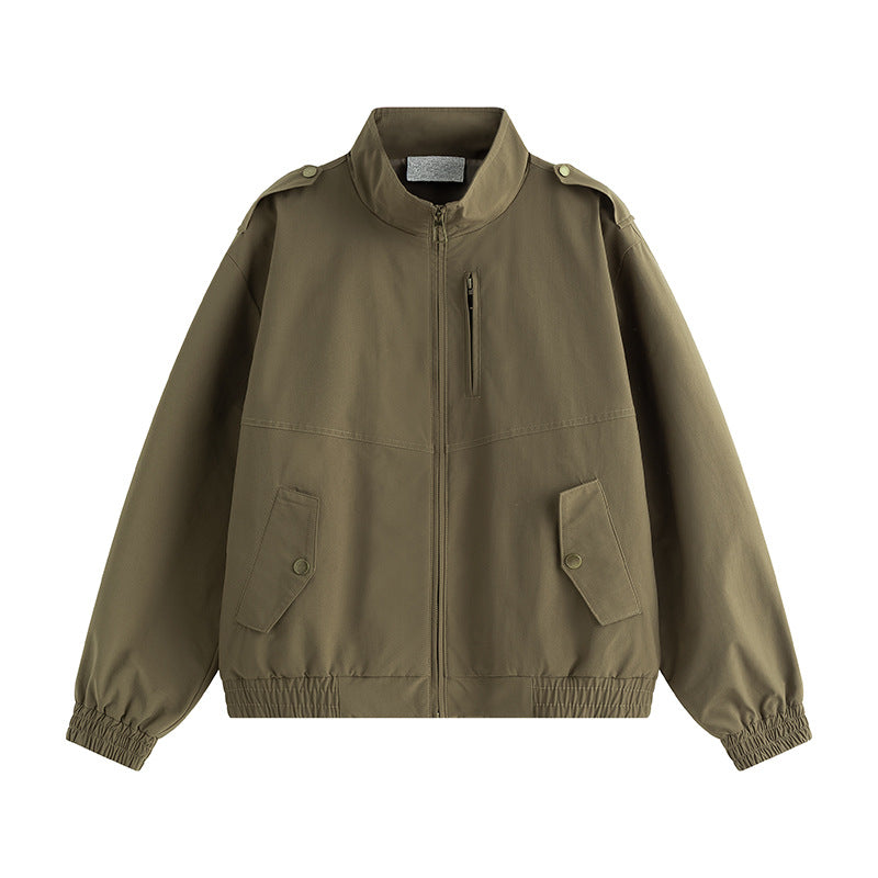Herren praktische Freizeitjacke mit hohem Kragen und seitlichen Eingrifftaschen Echoarchiv