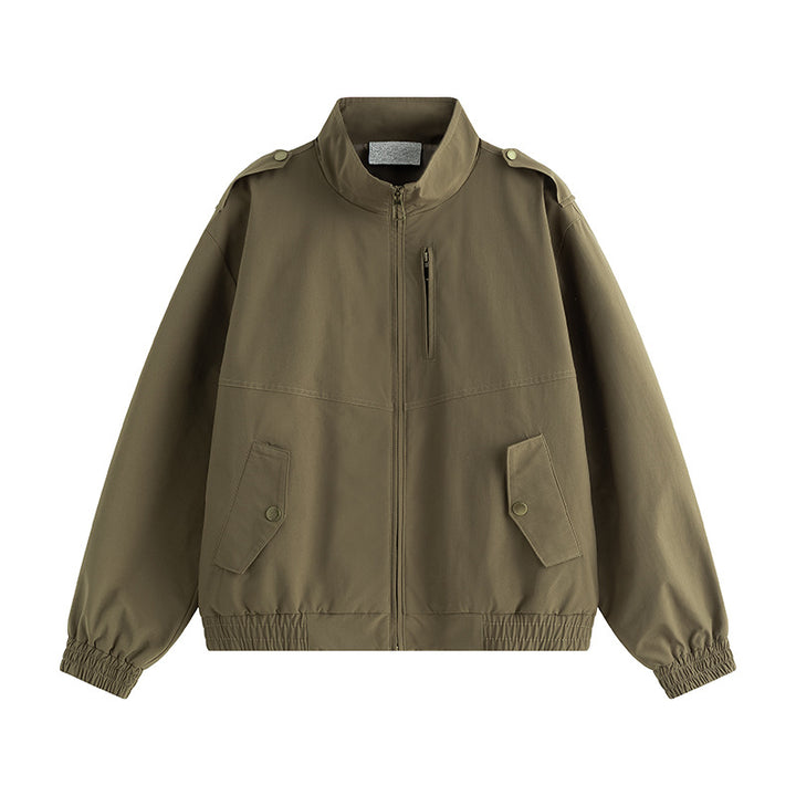 Herren praktische Freizeitjacke mit hohem Kragen und seitlichen Eingrifftaschen Echoarchiv