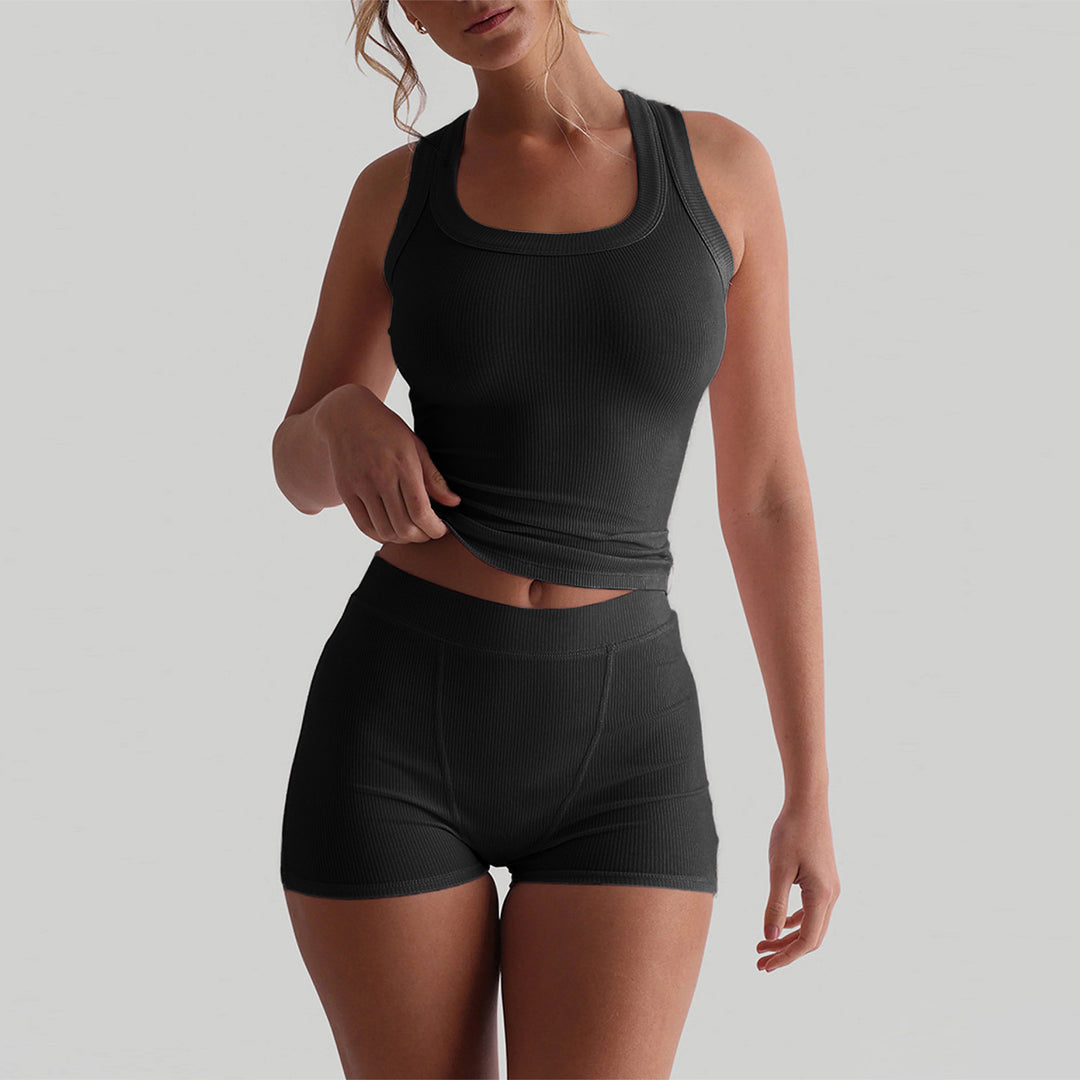 Damen Sportliches Tanktop und Shorts Set Echo Archiv