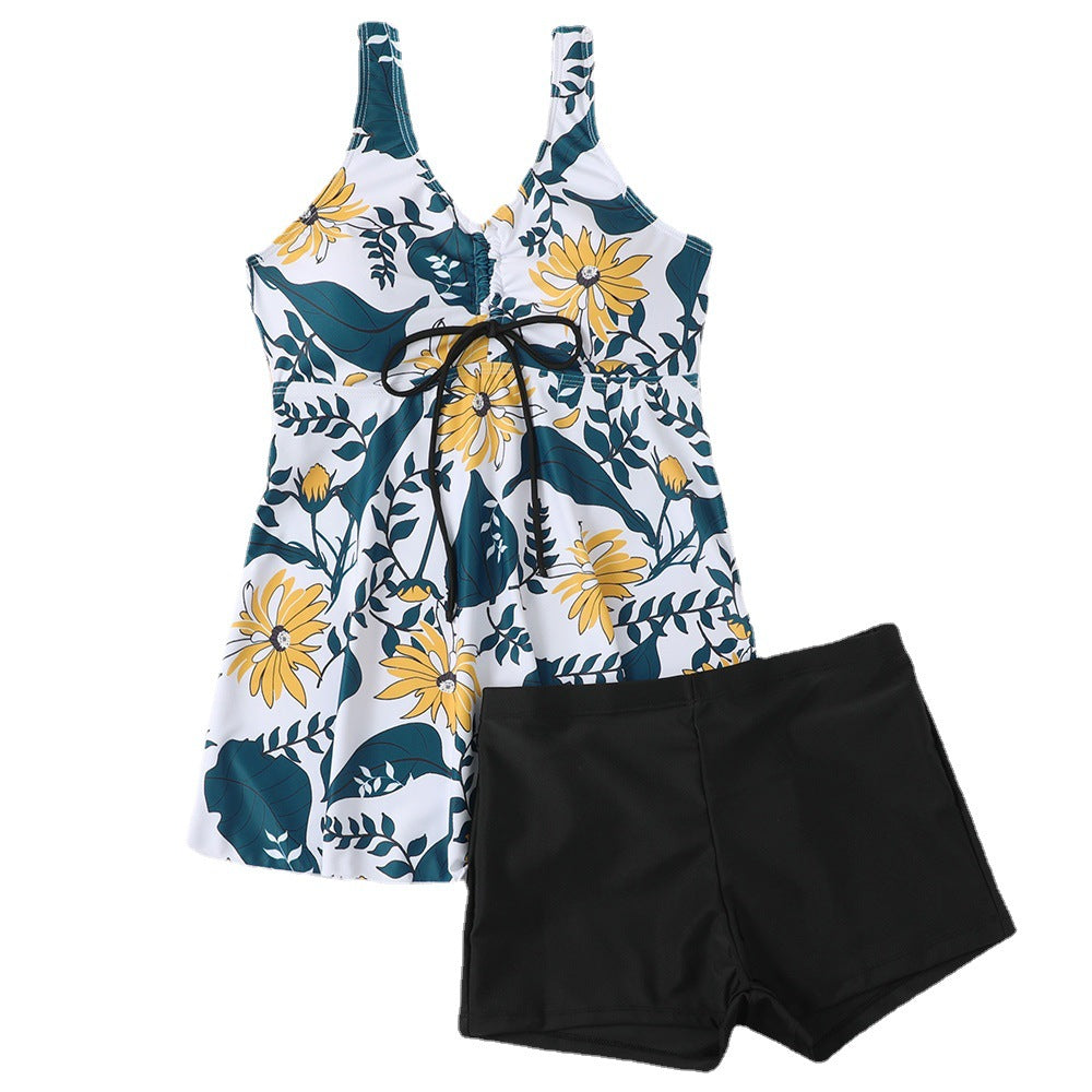 Damen Tankini-Set mit modischem Blumendruck und Rüschen Echo Archiv