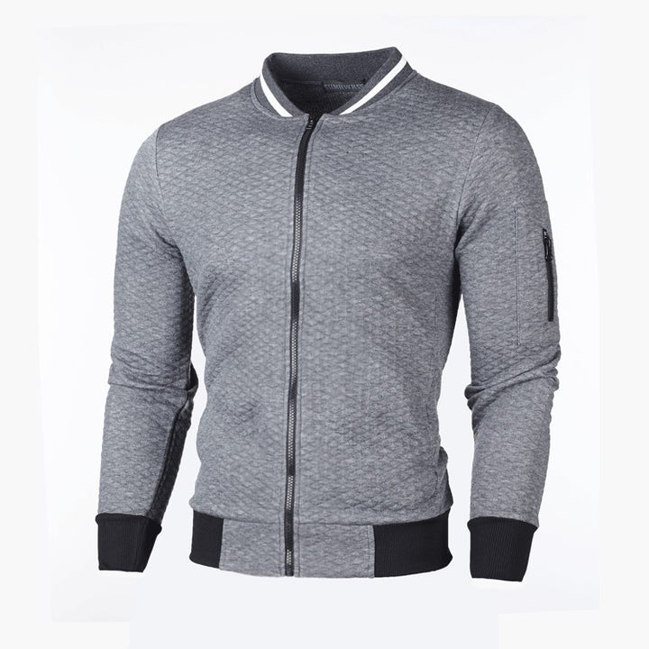 Herren Sportliche Steppjacke mit Reißverschluss und Kontrastdetails Echoarchiv