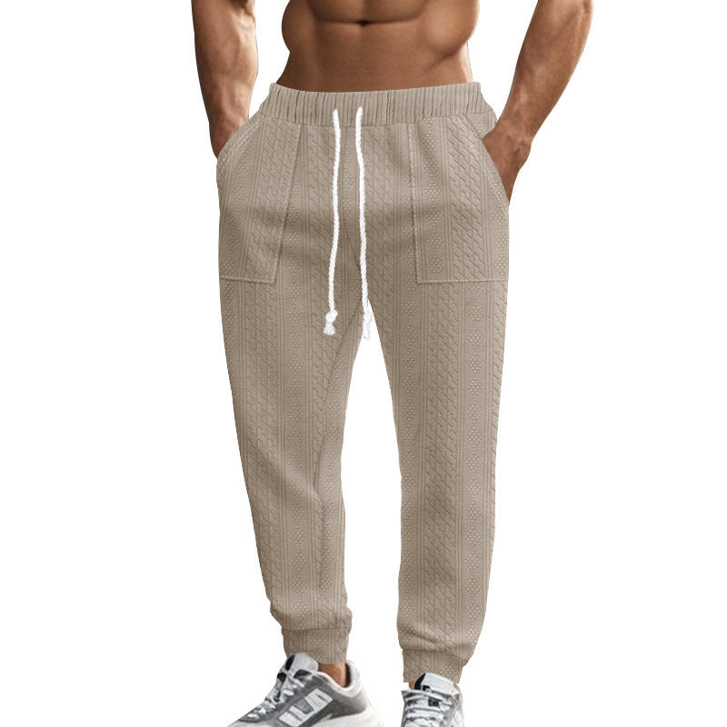 Herren lässige Strick-Jogginghose mit elastischem Bund und praktischen Taschen Echoarchiv