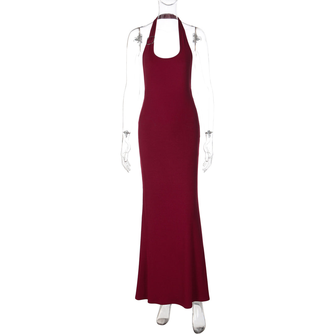 Damen Elegantes Maxikleid mit Halterneck und figurbetontem Design Echo Archiv