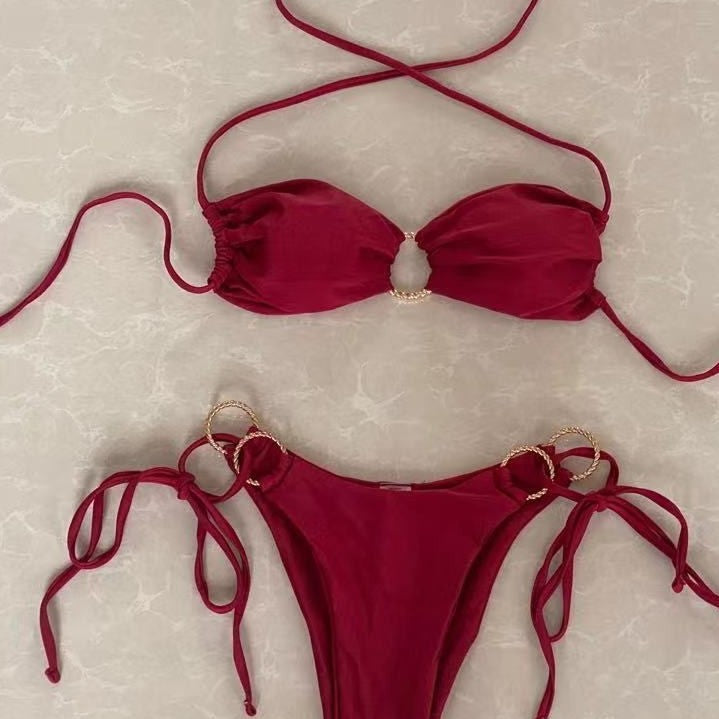 Damen Triangel-Bikini mit dekorativem Ringdetail Echo Archiv