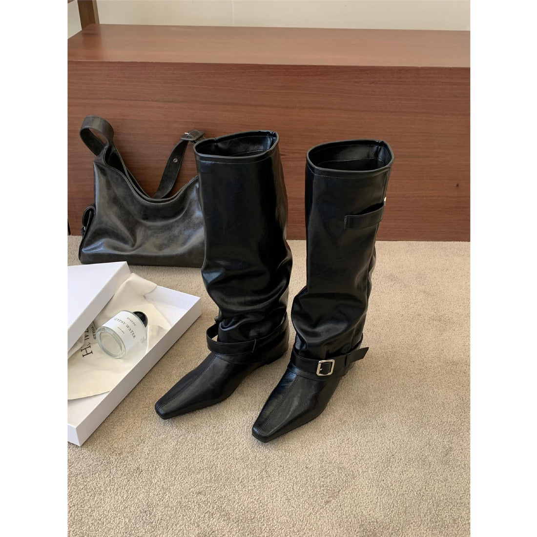 Damen Überknie-Stiefel aus Leder – Lioré