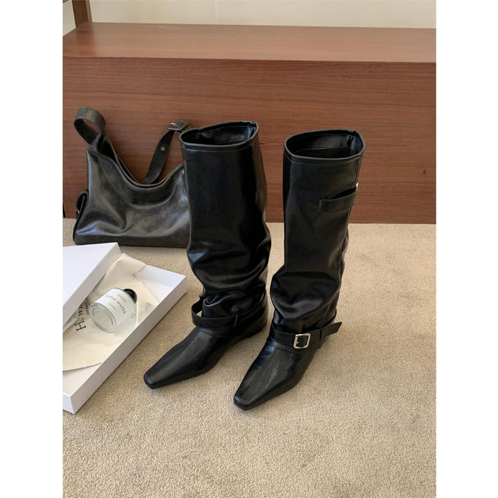 Damen Überknie-Stiefel aus Leder Echo Archiv