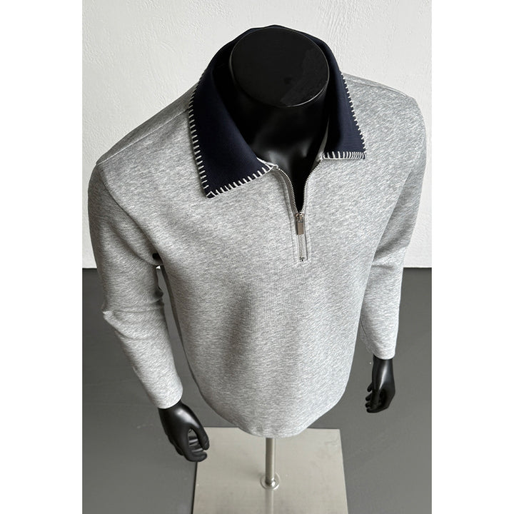 Herrenmode Stehkragenpullover mit Reißverschluss Echo Archive