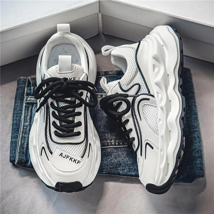 Damen Voluminöse Retro-Chunky-Sneaker mit atmungsaktivem Mesh-Overlay und skulpturaler Komfortsohle – Névara