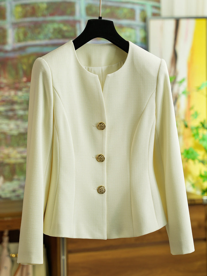 Damen Elegant geschnittener Blazer mit Schmuckknöpfen Echoarchiv