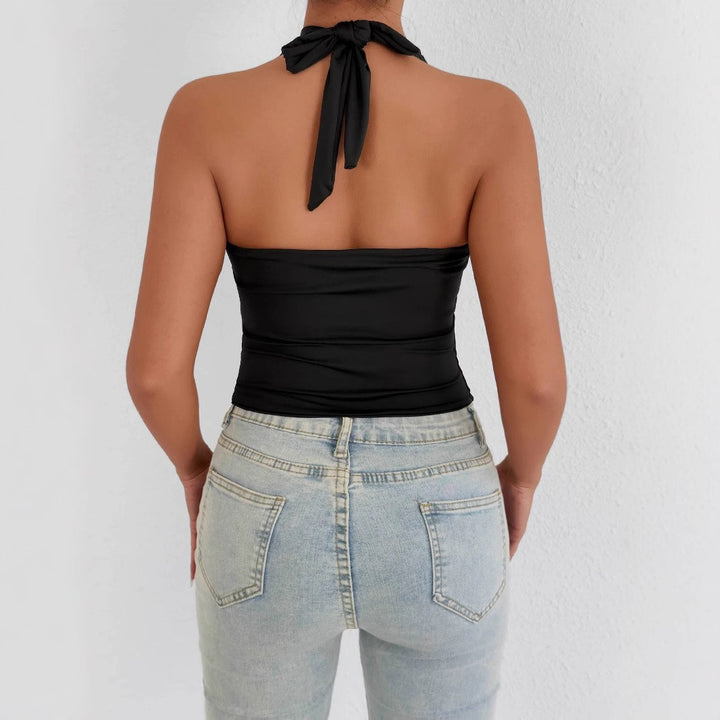 Damen Hochgeschlossenes Tanktop mit Quadrat-Ausschnitt Echo Archiv