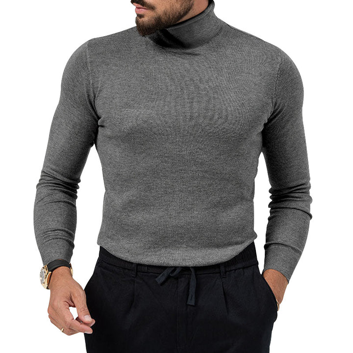 Herren eleganter Rollkragenpullover aus hochwertiger Wolle Echoarchiv