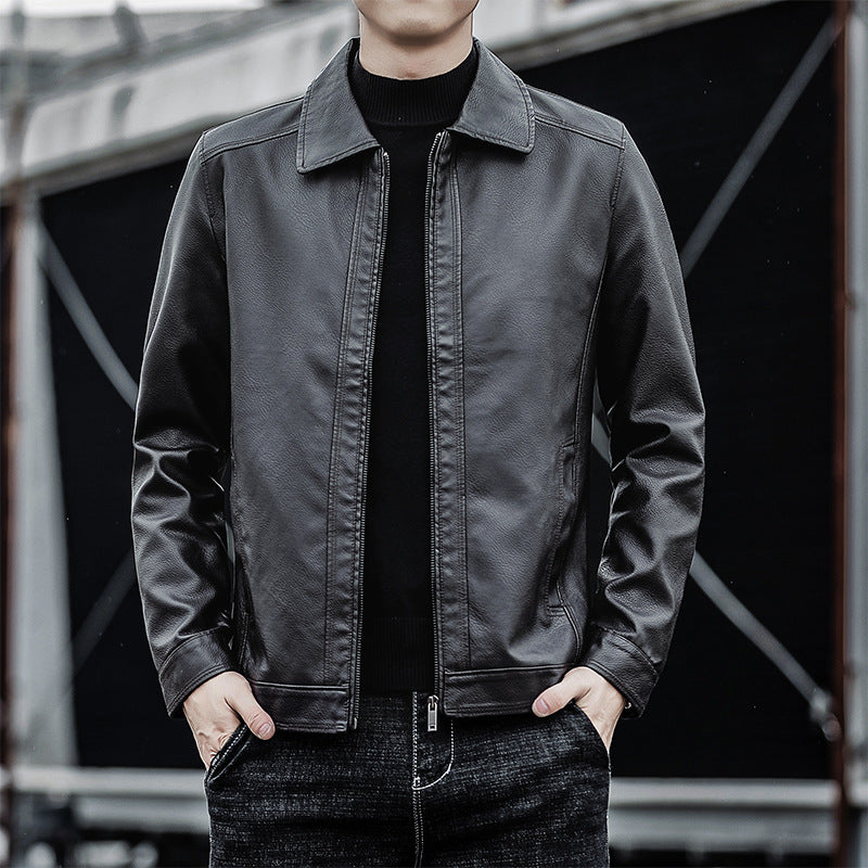 Herren Lässige Kunstlederjacke Echo Archiv