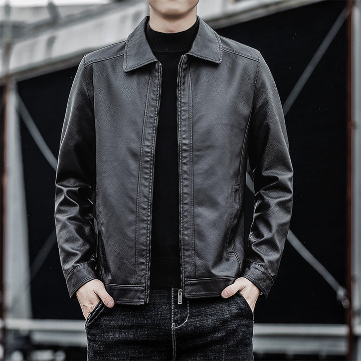 Herren Lässige Kunstlederjacke Echo Archiv