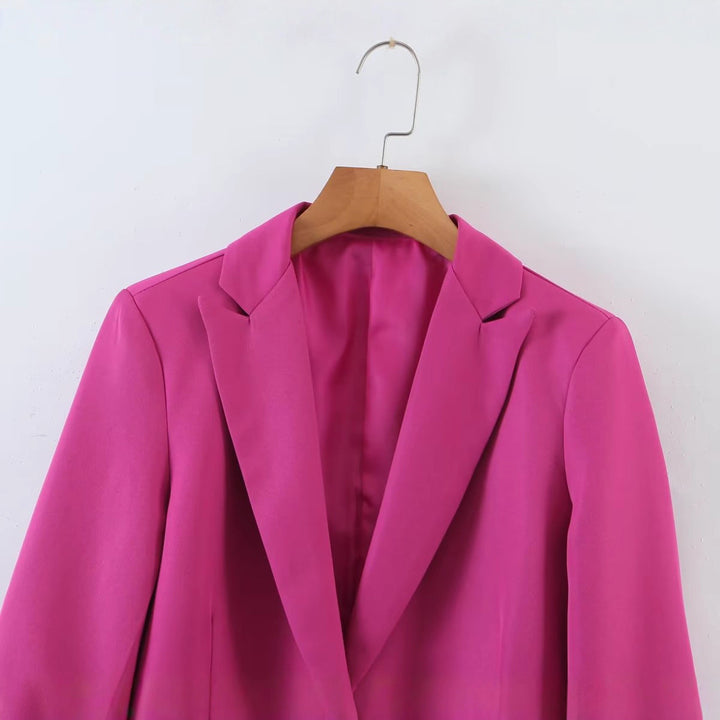 Damen Longline-Oversize-Blazer mit Schalkragen und Pattentaschen Echo Archiv