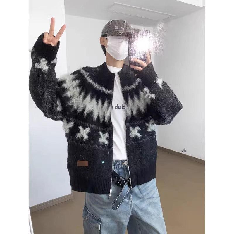 Herren Modische Strickjacke mit einzigartigem Muster Echoarchiv