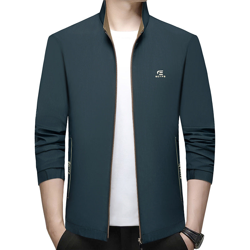 Herren Feldjacke mit Kontrast-Einsätzen und Brust-Reißverschlusstasche – Taviero