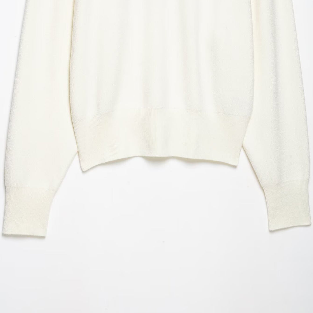Damen Grobstrick-Pullover mit halbem Reißverschluss, Stehkragen und überschnittenen Ärmeln Echoarchiv