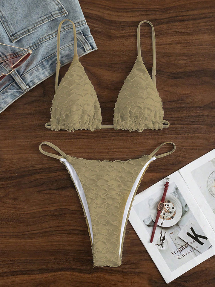 Damen Triangel-Bikini mit voluminösem Rüschendesign Echo Archiv