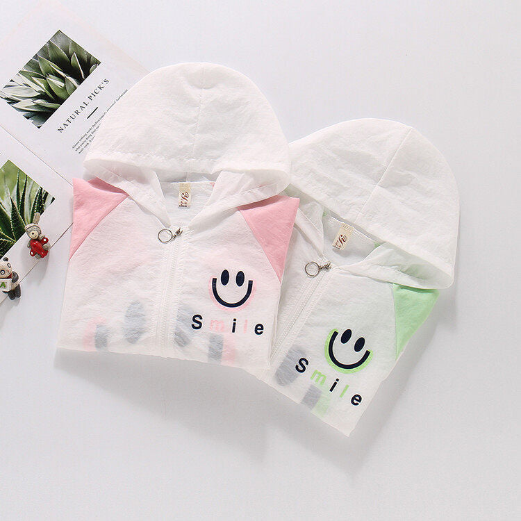 Damen nan leichte Kapuzenjacke mit Smiley-Print, verstellbarem Saum und elastischen Bündchen  Echo Archiv