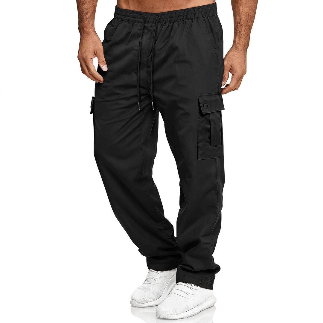 Herren Relaxed-Fit Cargo-Jogger mit elastischem Bund, Kordelzug und Klappentaschen – Bravaro