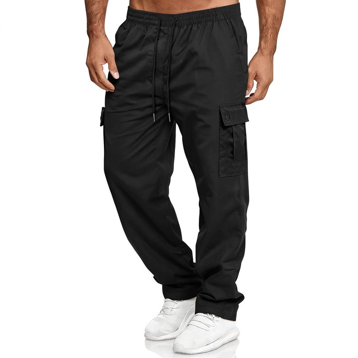 Herren Relaxed-Fit Cargo-Jogger mit elastischem Bund, Kordelzug und Klappentaschen – Bravaro