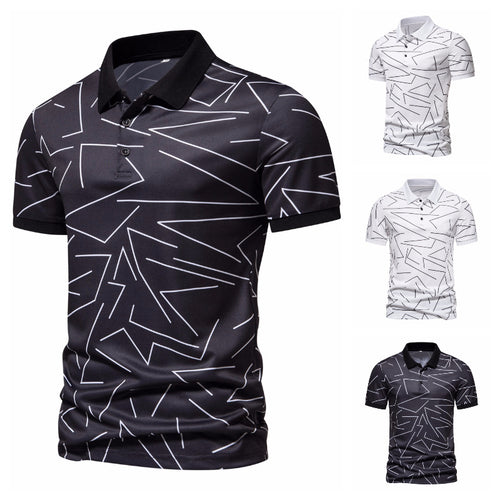 Herren Poloshirt mit modernem Grafikdesign Echoarchiv