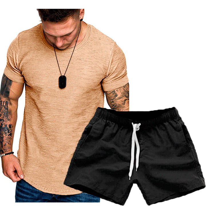 Herren Freizeit-Shirt und Shorts Set Echoarchiv