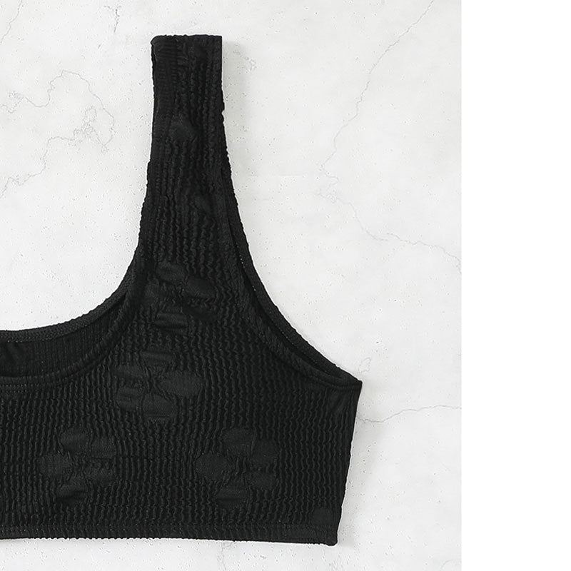 Damen Crop-Bikini-Set mit strukturierter Oberfläche Echo Archiv