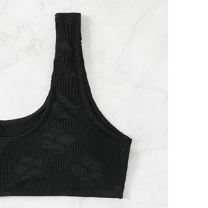 Damen Crop-Bikini-Set mit strukturierter Oberfläche Echo Archiv