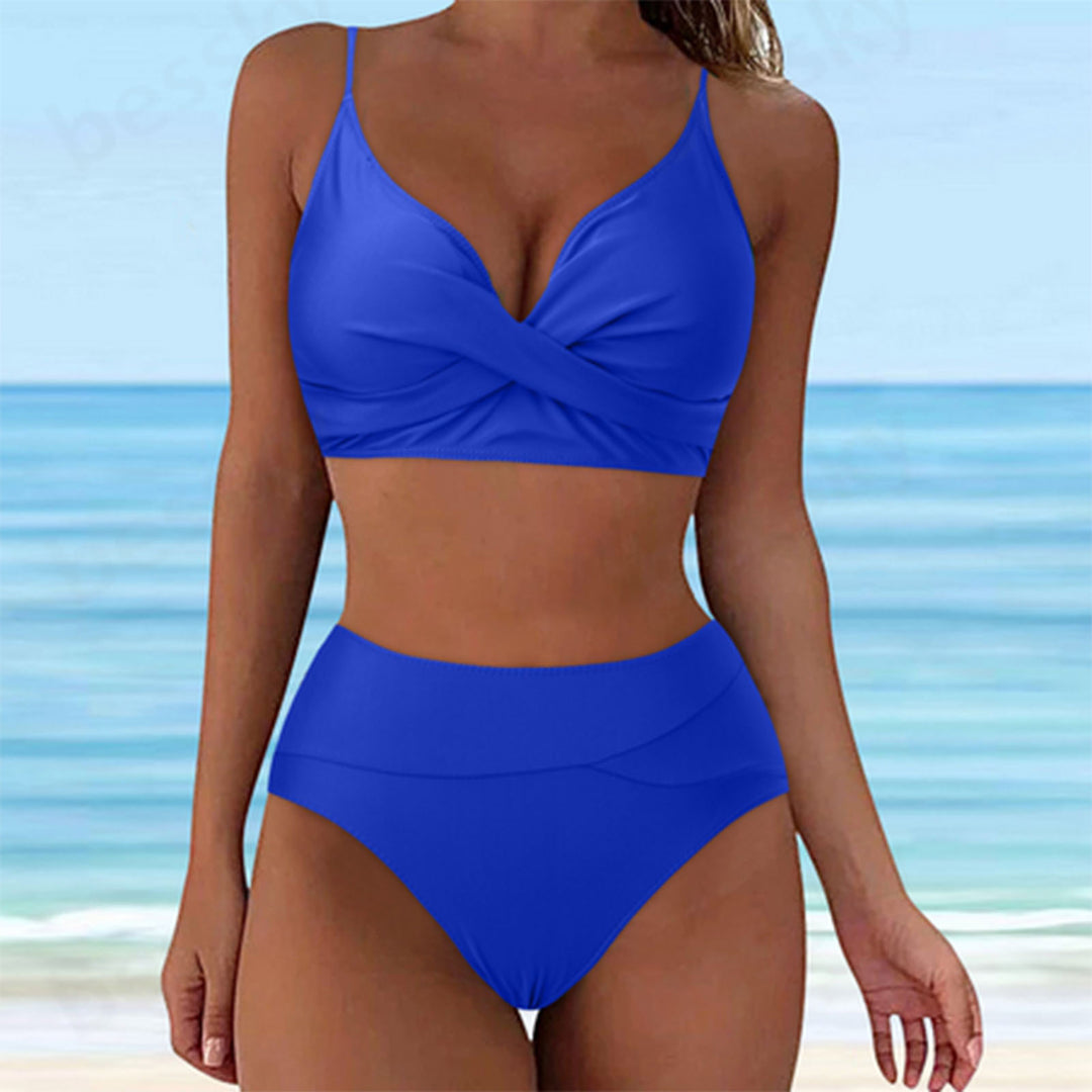 Damen Hochtailliertes Bikini-Set mit raffiniertem Twist-Oberteil Echo Archiv