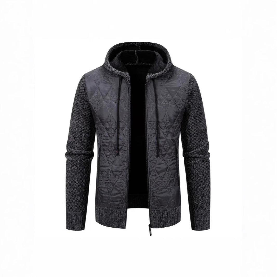 Herren gesteppte Übergangsjacke mit hohem Kragen und modernem Design Echoarchiv