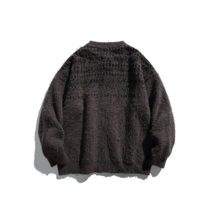 Damen Grobgestrickte Oversize-Cardigan mit Mohair-Optik und Rundhalsausschnitt Echo Archiv