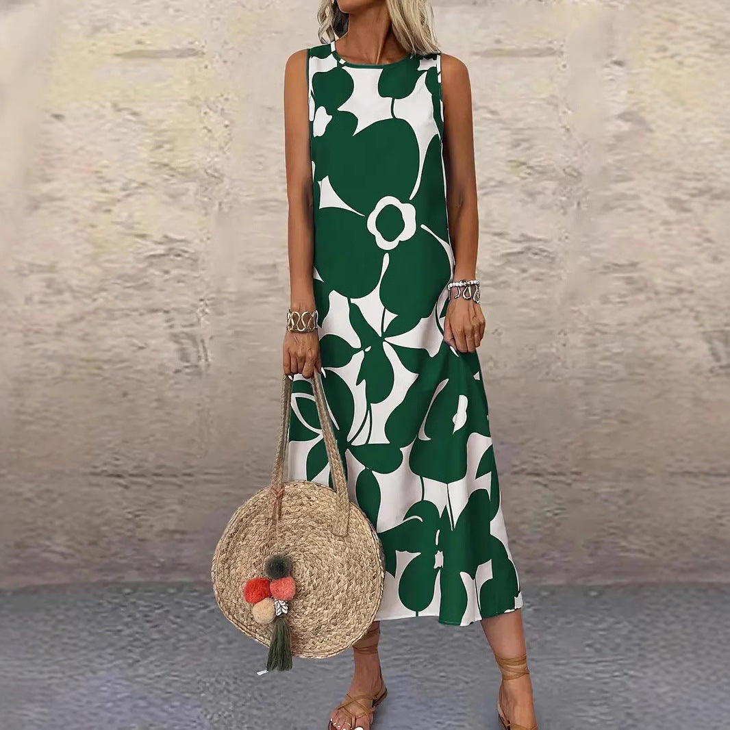 Damen Maxikleid mit floralem Muster Echoarchiv