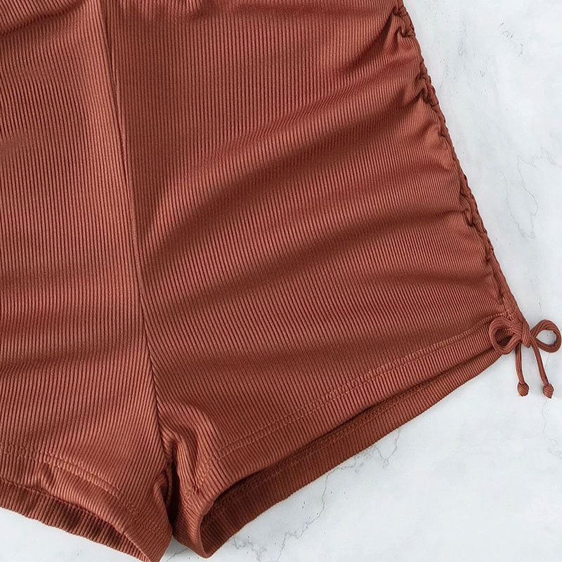 Damen Sportliches Bikini-Set mit asymmetrischem Oberteil und verspieltem Bindedesign Echo Archiv