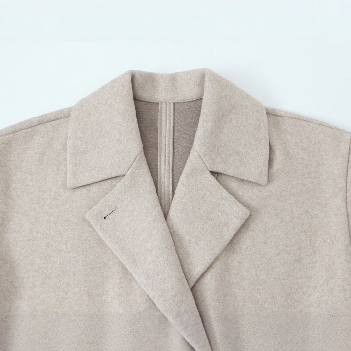 Damen Kurzgeschnittener Oversize Wollmix-Mantel mit weiter Schalkragen Echoarchiv