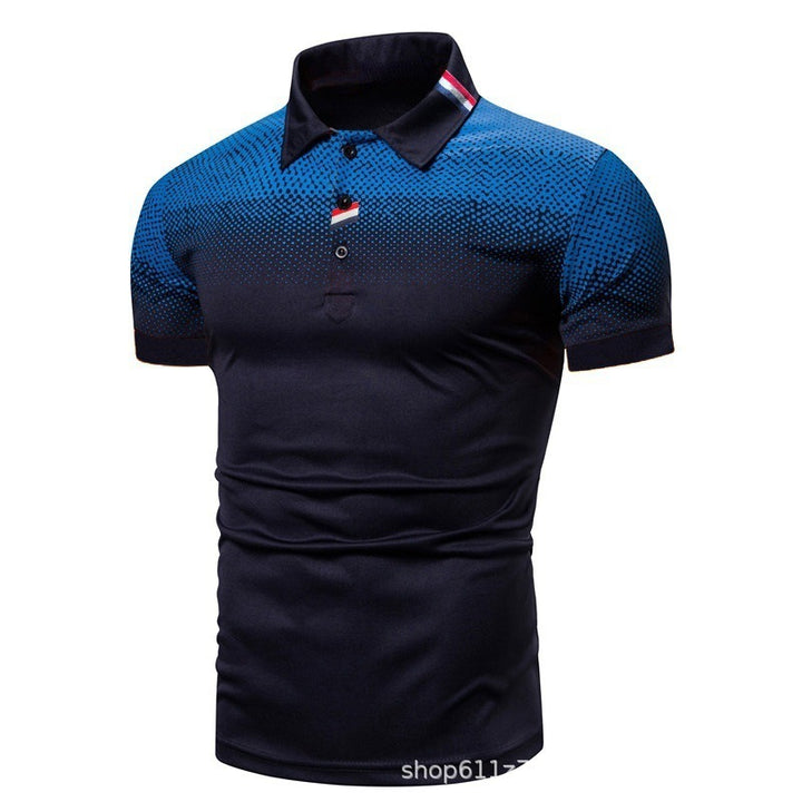 Herren Poloshirt mit modernem grafischen Design und sportlicher Passform Echoarchiv