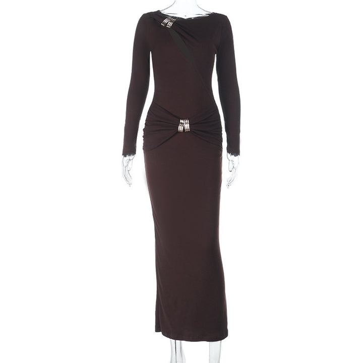 Damen Elegantes Maxikleid mit elegantem Wickeldesign und funkelnden Applikationen Echo Archiv